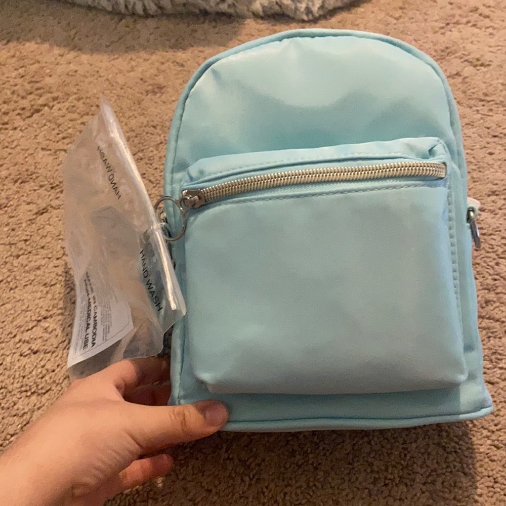 Mini turquoise backpack
